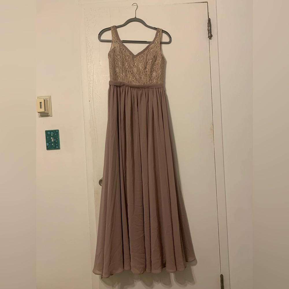 JJs house light purple size 6 black tie dress